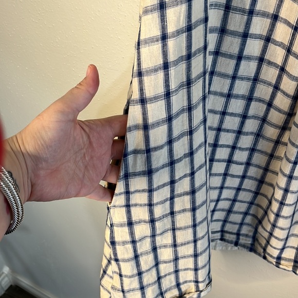 Madewell shift dress size small sleeveless grid print lined with pockets - Picture 9 of 11